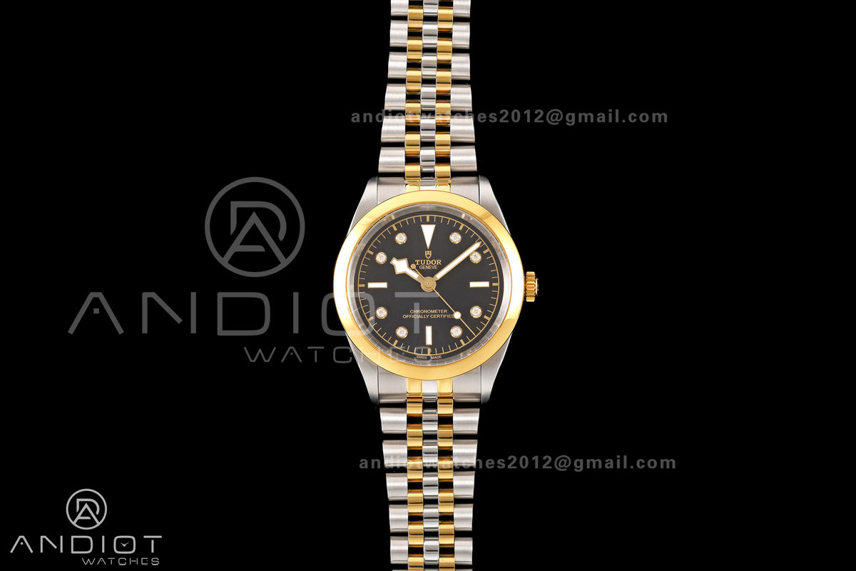 Black Bay One 41 SS/YG HTF 1:1 Best Edition Black Diamonds Dial on SS/YG Bracelet A26J